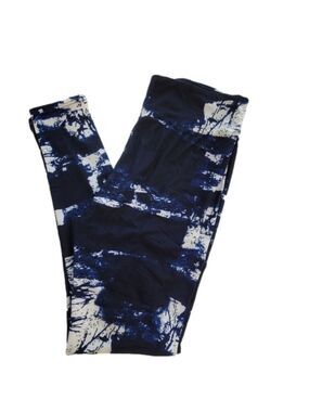 Baomosi Plus Size Navy/White Leggings NWT